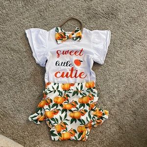 Orange Baby Outfit